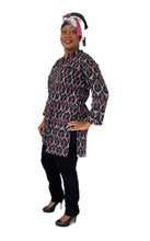 Load image into Gallery viewer, Ikat Top Style 6 - Black and Magenta
