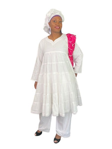 3-PC Outfit Style 7 - Cotton White Baby Doll
