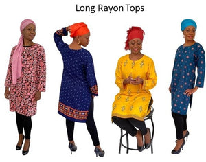 Rayon Long tunics