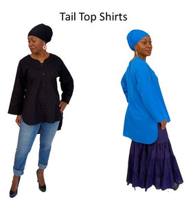 Tail Top Cotton shirts with a matching scarf